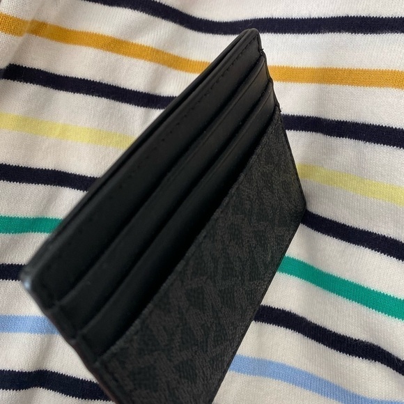 Menβs Black Micheal Kors Logo Motif Card Holder - Picture 4 of 4